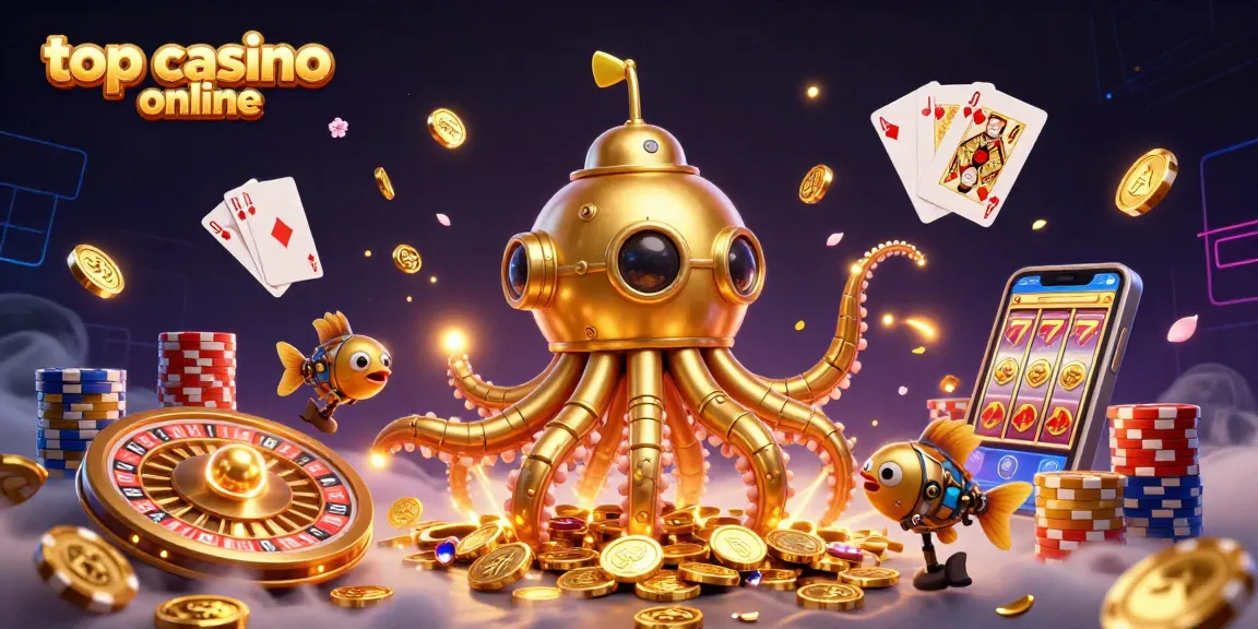 Experimentați emoția jocurilor la top casino online cu un kraken din aur și monede strălucitoare!