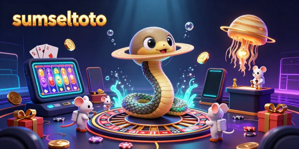 Experience thrilling bets with sumseltoto as astronaut mice gamble around a cosmic roulette wheel.